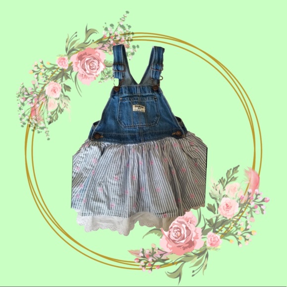 OshKosh B'gosh Other - Denim eyelet overalls dress